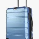 KROSER Hardside Expandable Carry On Luggage with Spinner Wheels & Built-in TSA Lock, Durable Suitcase Rolling Luggage with USB Port, Carry-On 20-Inch, Light Blue