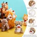Sumind 12 Pieces Small Stuffed Animals Bulk Gifts Mini Stuffed Forest Jungle Animal Plush Toys 4.8 Inch Cute Elephant Lion Giraffe Tiger for Claw Machine Baby Shower Decorations(Sitting)