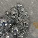 MTLEE 20 Pcs Disco Balls Decorations Assorted Size Party Decor Disco Ball Ornaments Mirror Mini Large Hanging with Rope for Wedding Festival Stage Prop (2.4 Inch, 2 Inch, 1.6 Inch, 1.2 Inch, Silver)