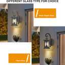 Porch Lights Outdoor, Outdoor Wall Light Fixtures, Waterproof Exterior Lighting Fixtures with Clear Glass Shade, Black Outside Sconce Lights for House, Garager (13.5inch,Bulb Not Included)