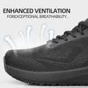 2 x Non Slip Shoes for Men Food Service Slip Resistant Work Shoe Mens in Restaurant Kitchen Chef Slip On Walking Sneakers Breathable Lightweight (Black)