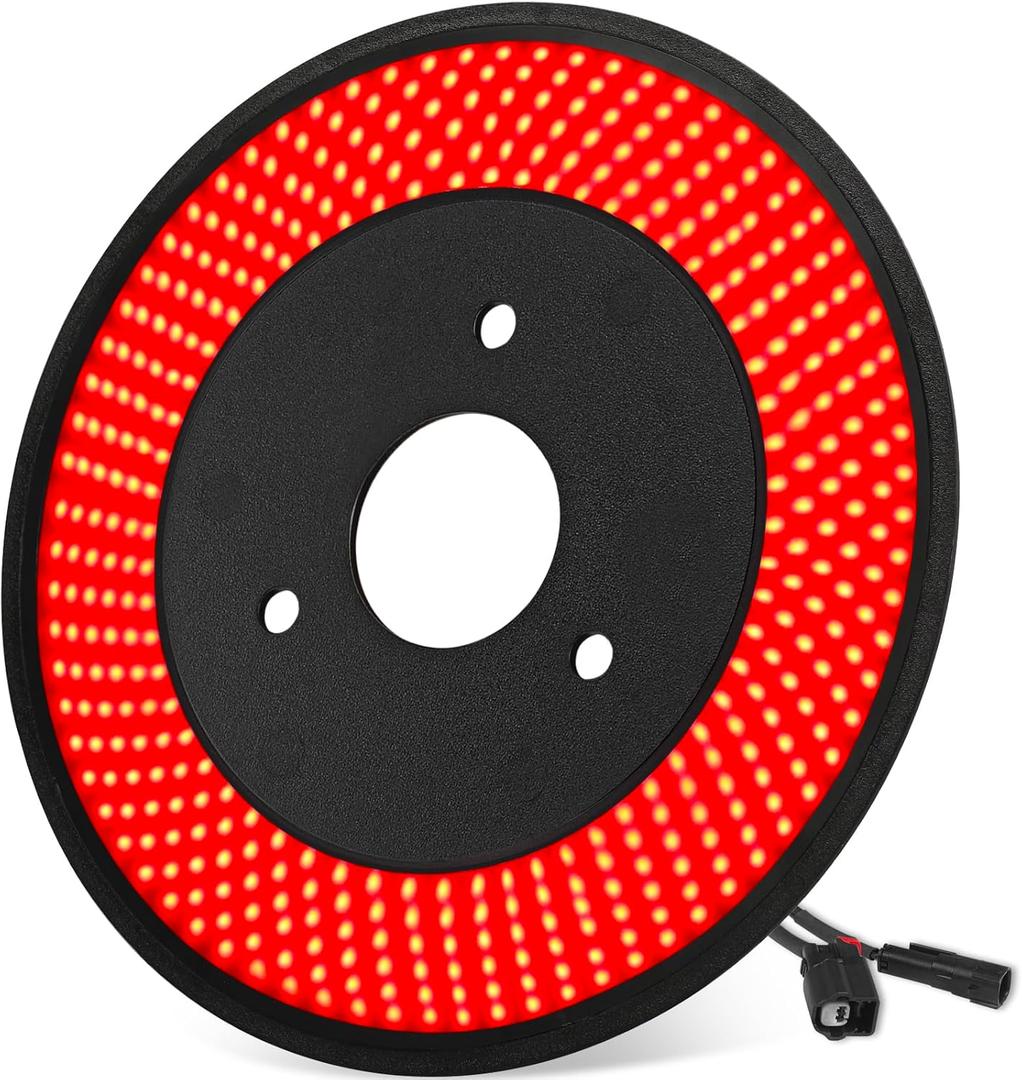 Spare Tire Brake Light for Ford Bronco 2021 2022 2023 2024 2/4 Doors, LED 3rd Third Brake Light Plug-N-Play, 405PCS LED Wheel Lights, Red Ring Rear Brake Tail Light for Ford Bronco Accessories