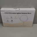 Lighted Makeup Mirror, 3000 mAh Rechargeable Double Sided Magnifying Vanity Mirror with 3 Colors, 1x/10x, 360 Rotation , Brightness Adjustable Magnification Cosmetic Light up Mirror, Women Gift (Chrome)