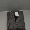 ELLEVEN Women's Lapel Collar Plaid 2 Button Boyfriend Blazer Suit Houndstooth Work Office Blazer Jacket (X-Large)