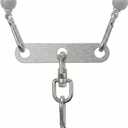 J Bryant Stainless Steel Double to Single Pulley Adaptor Plate for Cable Machine – Fitness Dual Pulley Connector with 3 Carabiners for LAT Pulldown, Triceps Pushdown, and T Bar Row Accessories
