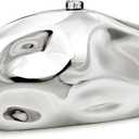 Acrylic Clutch Purse for Women Irregular Shell Evening Handbag for wedding party (Shiny Silver)