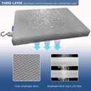 Gooo&Ma Non-Slip Waterproof Shower Seat Cushion Bathtub Pillow Shower Chair Bench Bathtub Cushion - with 3D Mesh & Hook - Bath Pillow，for Elderly，Pregnancy - Washable and Quick Drying(Gray)