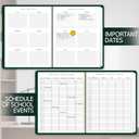 2 x Teacher Planner 2025-2026  Undated Lesson Plan Book for Teachers with Weekly & Monthly Calendars, Student Checklist, Communication Log & Classroom Organizer  Academic Planner for School Year, 8.5x11.5 (Dark Green)