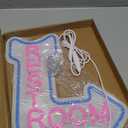 Restroom Neon Sign with Arrow,Toilet Neon Light Sign for Bar, Restaurant, Store Office Hotel Decoration, (Restroom Blue)