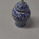 Chinese Ginger Jar with Lid Chinoiserie Antique Style,Home Decorative Retro Blue and White Porcelain Flowers Ceramic Covered Jar Vase,Traditional China Ming and Qing Style (Branches Jar)