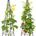 2 Pack Garden Trellis for Climbing Plants Outdoors, 70inch Tower Obelisk Trellis for Potted Climbing Plants, Plant Support for Potted Flowers, Roses, Tomatoes, Cucumbers & Vegetables