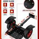 Wheels Lawn Mower Sulky, Adjustable Walk Behind Mower-Sulky, Stand-On Two-Wheel Sulky with 13" Tires for Walk-Behind Mowers, Anti-Rust Specially for Lawn Maintenance and Gardening Operations, Black