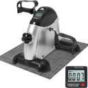 EVOLAND Mini Exercise Bike, Under Desk Bike Pedal Exerciser with Handle| Adjustable Resistance| LCD Display| Non-Slip Mat, Home and Office Workout Fitness Training for Unisex and Elderly