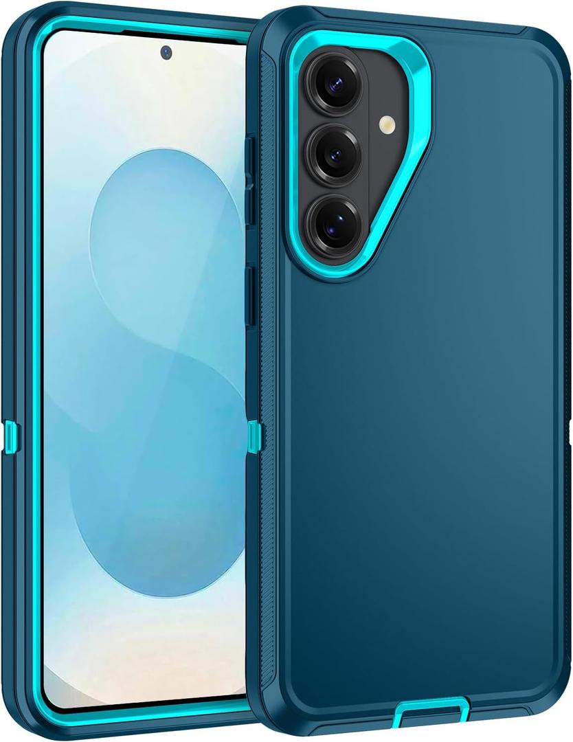 for Samsung Galaxy S26 Plus Case [Shockproof] [3-Layer][Military-Grade] Full Body Protection Rugged Heavy Duty Cover Case for Galaxy S26+ 5G,Turquoise