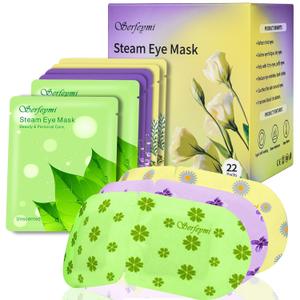 Serfeymi 22 Packs Steam Eye Mask-Disposable Cornea Care Rest Self Heating Eye Mask,Warm Eye Compresses for Dry Eyes,Sleep,Spa,Travel Essentials & Relaxation Gifts,Stocking Stuffers-Mixed 3 Scents (C7-8unscented+7chamomile+7Lavender)