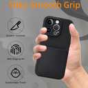 Silicone Wallet Phone Case for iPhone 14 Pro 6.1 Inch with Credit Card Holder Pocket, Full-Body Bumper Protection Camera Protect Case (Black)