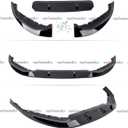 Front Lip Splitter Compatible with BMW 5 Series G30 LCI M Sport 20212023, Gloss Black, Fits for 530i 530e 540i M550i & xDrive Models WheelX