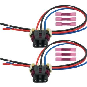 2 Pcs 3 Wires Front Turn Signal Lights Wiring Harness Connector Pigtail Plug for Freightliner Cascadia 2008-2017 for Columbia M2 Replaced OE# A0651907007