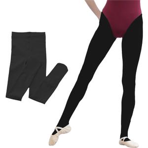 Carnavalife Pantyhose for Girls in Colors and Sizes, Stretchy, Soft and Comfortable, Ideal for School, Events (Black, S)