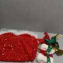 ShawGobow Sexy Santa Outfits,Sequin Holiday Dresses For Women,6 Piece Christmas Mrs Claus Costume Size M