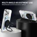 2 x MagSafe Wallet with Adjustable 360 Ring Stand  Magnetic Wallet for iPhone, Strong Magnetic Wallet with 2-Card Holder Compatible with iPhone 17/16/15/14/13/12 Series, Black