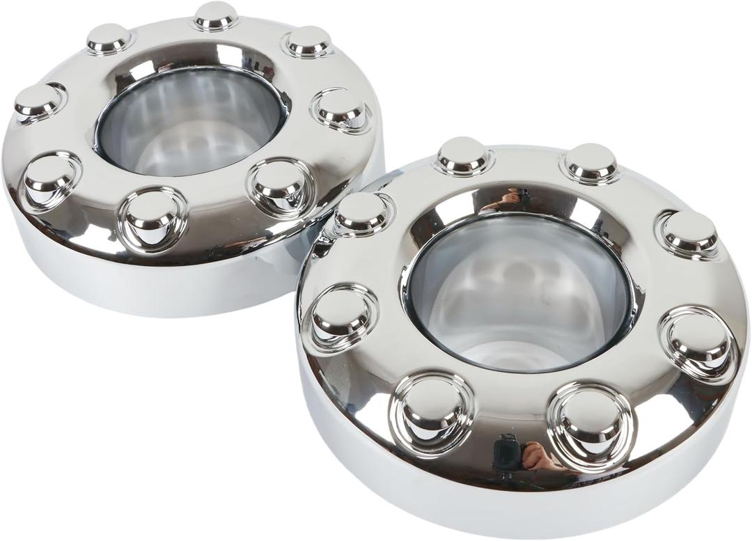 2 x 2PCS Replacement for 2005-2018 F-350 F350 Dually Front 4X4 Open Chrome Wheel Center Hub Cap Replaces 5C3Z1130TA