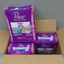 Poise Incontinence Pads & Postpartum Incontinence Pads, 3 Drop Light Absorbency, Long Length, 96 Count (4 Packs of 24)