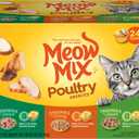 Meow Mix Poultry Selections Variety Pack, Wet Cat Food, 2.75 oz Cup (24 Pack), BB: AUG 15,2027