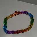 Windy City Novelties 36" Jumbo Link LED Plastic Necklace - Fun Light-Up Accessory for Mardi Gras, St. Patrick's Day, and Party Events (Rainbow)