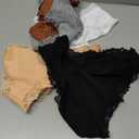 ALL OF SHE Womens Cotton Underwear Cheeky Bikini Panties for Women Sexy Lace Briefs Soft Stretch Underwear Pack 6, M