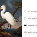 2 x Egret Bird Vintage Poster Art Print Retro Wall Art Poster Decor Nature, Avian Painting Artwork for Bedroom Living room Decor 41 (Egret, 8 x 10 inches, Unframed)