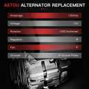 130A New Alternator Compatible with Honda Odyssey 2005-2007, Pilot 2005-2008, Ridgeline 2006-2008, for Acura MDX 2003-2006 3.5L, TL 2004-2008 - Replace 31100-RGL-A01 AND0339 11099