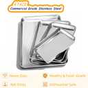 CEKEE Baking Sheet Set of 4, Stainless Steel Cookie Sheets for Baking, 0.8mm Heavy Duty Nonstick Baking Pans, 9/10/12/16 Inch Baking Trays for Oven, Non Toxic & Mirror Finish & Easy Clean