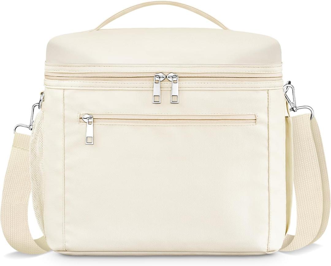 DALINDA Lunch Bag Cooler Bag Lunch Box for Women Men, Insulated Leak Proof Lunchbox Lightweight for Picnic,Grocery,Beach,Camping,Travel,Work (Small - 7L, Cream)