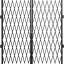 VEVOR Double Folding Security Gate, 87" H x 150" W Folding Door Gate, Steel Accordion Security Gate, Flexible Expanding Security Gate, 360 Rolling Barricade Gate, Scissor Gate or Door with Keys