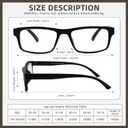 High Magnification Reading Glasses for Men Women with Strong Power TR Readers 8.0, Black + Tortoiseshell, 8.00