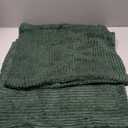 Pack of 2 Dark Green Corduroy Decorative Pillow Covers 17.5x17.5 Inch Soft Boho Striped Throw Pillow Covers Modern Farmhouse Home Decor for Sofa Living Room Couch Bed 