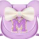 Toddler Purse Gifts for Girls, Little Girl Purse Kids Wallet Crossbody Bag Minnie Mouse Ears Birthday Gifts for 3-8 Year Old Girl (M, Purple)