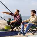 2pcs Camp Chair Replacement Bags, 36.22x9.84 Inch Polyester Durable Travel Outdoor Folding Chair Carry Bags with Shoulder Strap and Drawstring for Camping Hammock Yoga Mat Tripods (Navy)