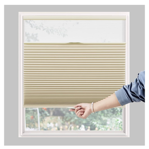 Custom Window Blinds Top Down Bottom Up Cellular Shades Cordless Blackout Room Darkening Insulated Pleated Accordion Shades for Windows and Home - Light Beige, 29*72