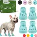 Dog Shoes for Hot Pavement - Non-Slip Summer Dog Booties for Small Medium Large Dogs, Reflective Pet Boots & Paw Protectors, Easy ON & Off, Waterproof and Easy-Clean for Beach Outdoor (Aqua Green, M) (Size 5/M (Paw Width:1.77"-1.96"))