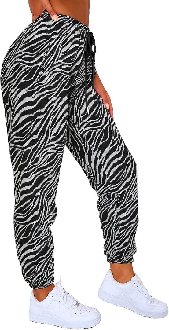 Waitfairy Sweatpants Women - High Waist Joggers Baggy | Workout Sweatpants Women Casual, Lightweight Lounge Pants, Baggy Jogger with Pockets (Black, S)