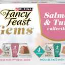 Fancy Feast Gems Pate Cat Food Mousse Salmon or Tuna and a Halo of Savory Gravy Wet Cat Food Variety Pack - (1) 8 ct. Boxes - 8 ct. Box (EXP 07/01/27)