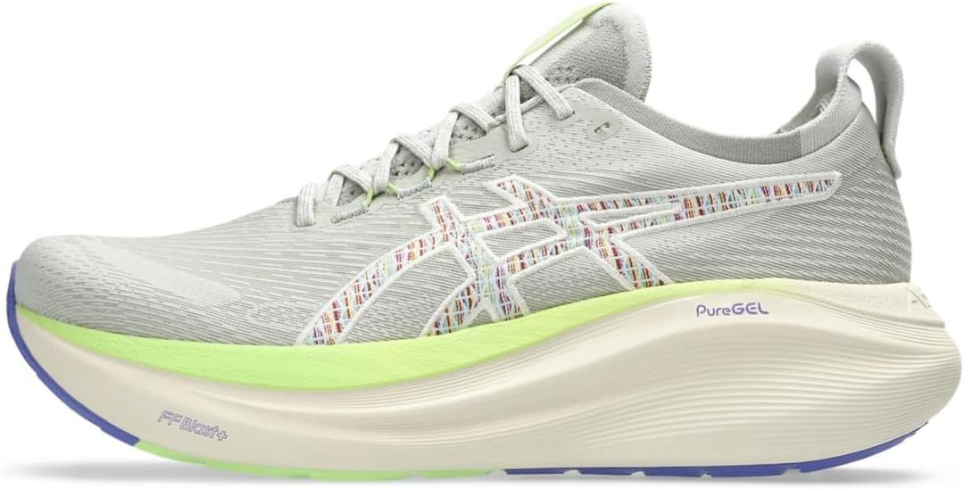 ASICS Men's Gel-Nimbus 27 Running Shoes (11, Nature Bathing/Lime Green)