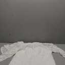 LALAGEN Women's Floral Lace Long Sleeve Off Shoulder Wedding Mermaid Dress (Large, White1)