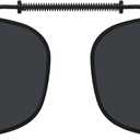 Eyekepper Metal Frame Rim Polarized Lens Clip On Sunglasses 54 * 34MM