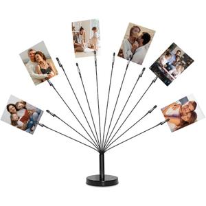 Photo Tree Holder with Metal Base,12 Clips Flexible & Durable Branches Money Trees Gift Card Holder with Clips,Picture Trees to Hold Photos for Christmas Wedding Greeting Birthday Party Gift