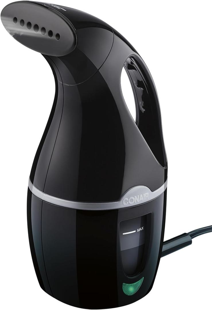 Conair Handheld Travel Garment Steamer for Clothes, CompleteSteam 1100W, For Home, Office and Travel,Black (One Size)