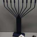 Rite Lite LED Knesset Menorah Large Display- Navy Blue Electric Chanukah Living Room Centerpiece Frosted LED Bulbs Hanukkah Gifts, Cord Switch for Easy On/Off, Jewish Holiday Decor Party Favors 24" H