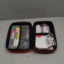 Handheld Sewing Machine Heavy Duty, with Red Leather Storage Case and 110-Piece Sewing Kit, Mini Portable, Ideal for Adults & Beginners, Complete Set of Quick Home Clothing Repair Tools, Good Gift